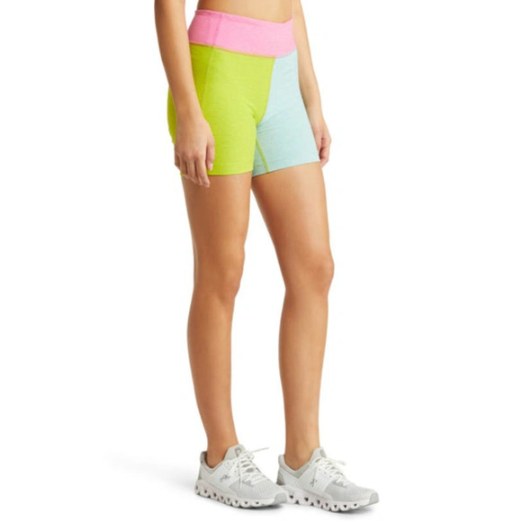 OUTDOOR VOICES Warmup 5" Shorts XS Bubblegum Pink Green Blue Colorblock NWT - Picture 3 of 12
